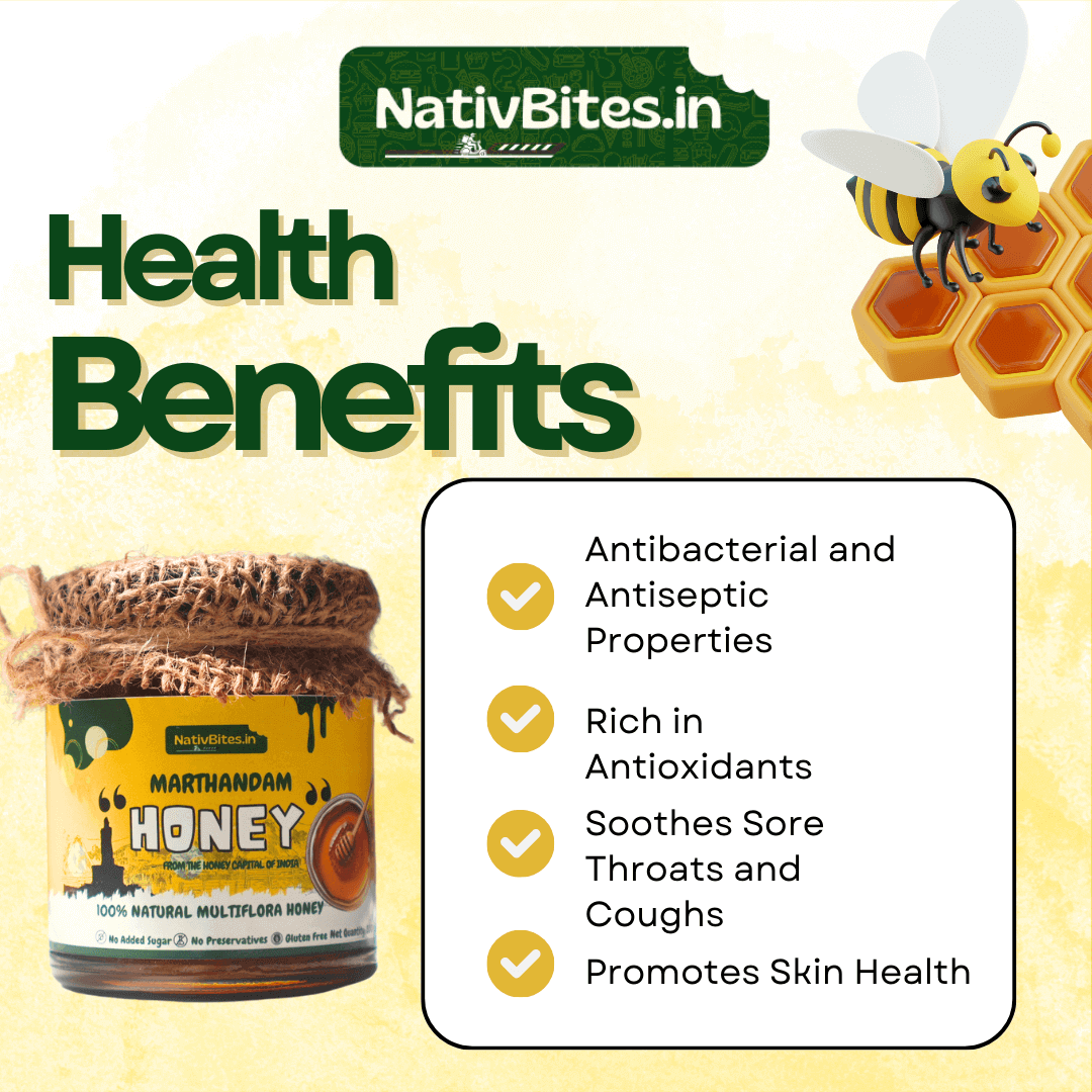 Premium Marthandam Pure Honey Pouch - Smart Pack (240g) - NativBites.in