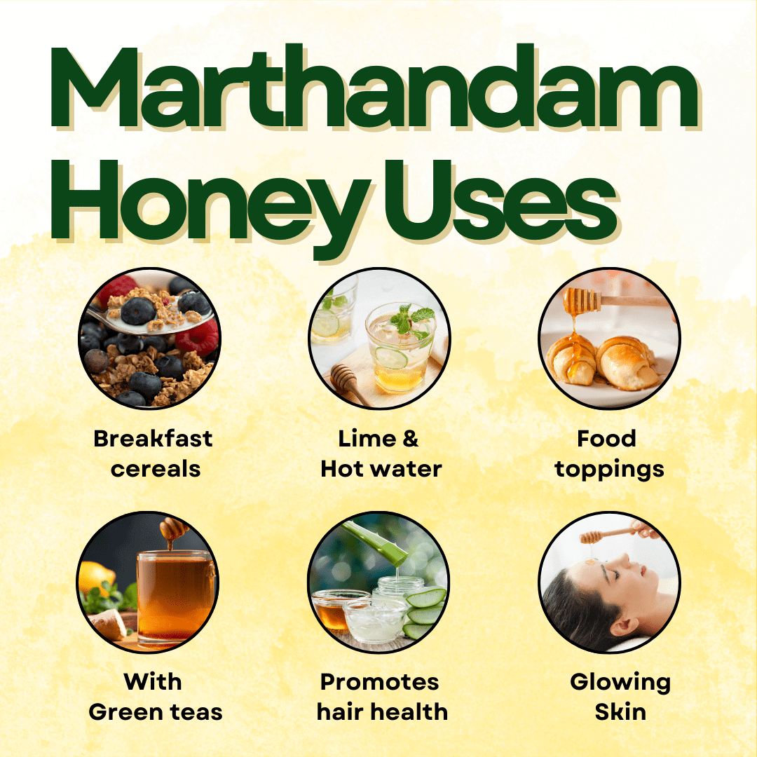 Premium Marthandam Pure Honey Pouch - Smart Pack (240g) - NativBites.in