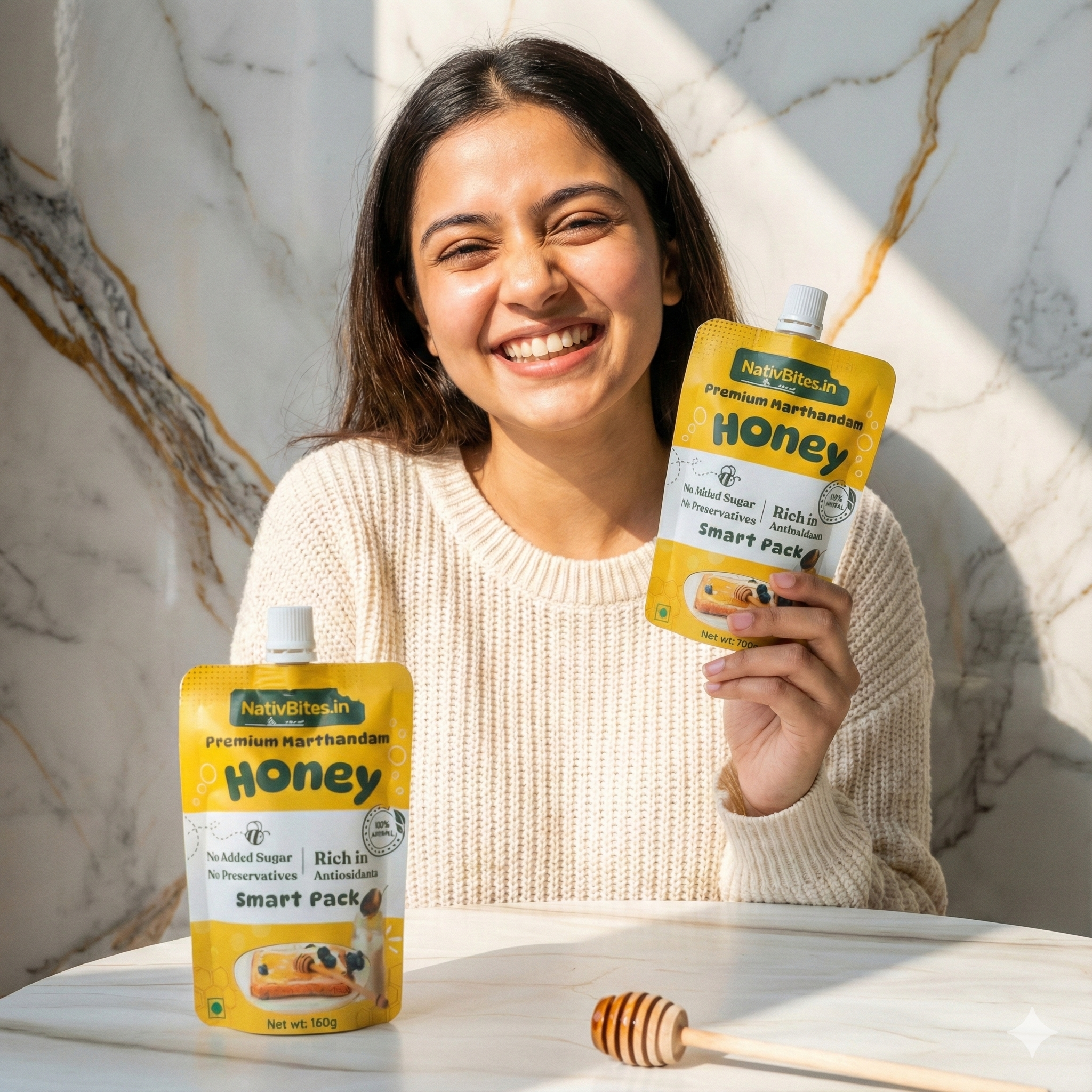 Premium Marthandam Honey Pouch-Smart Pack 160g*2 (320g)
