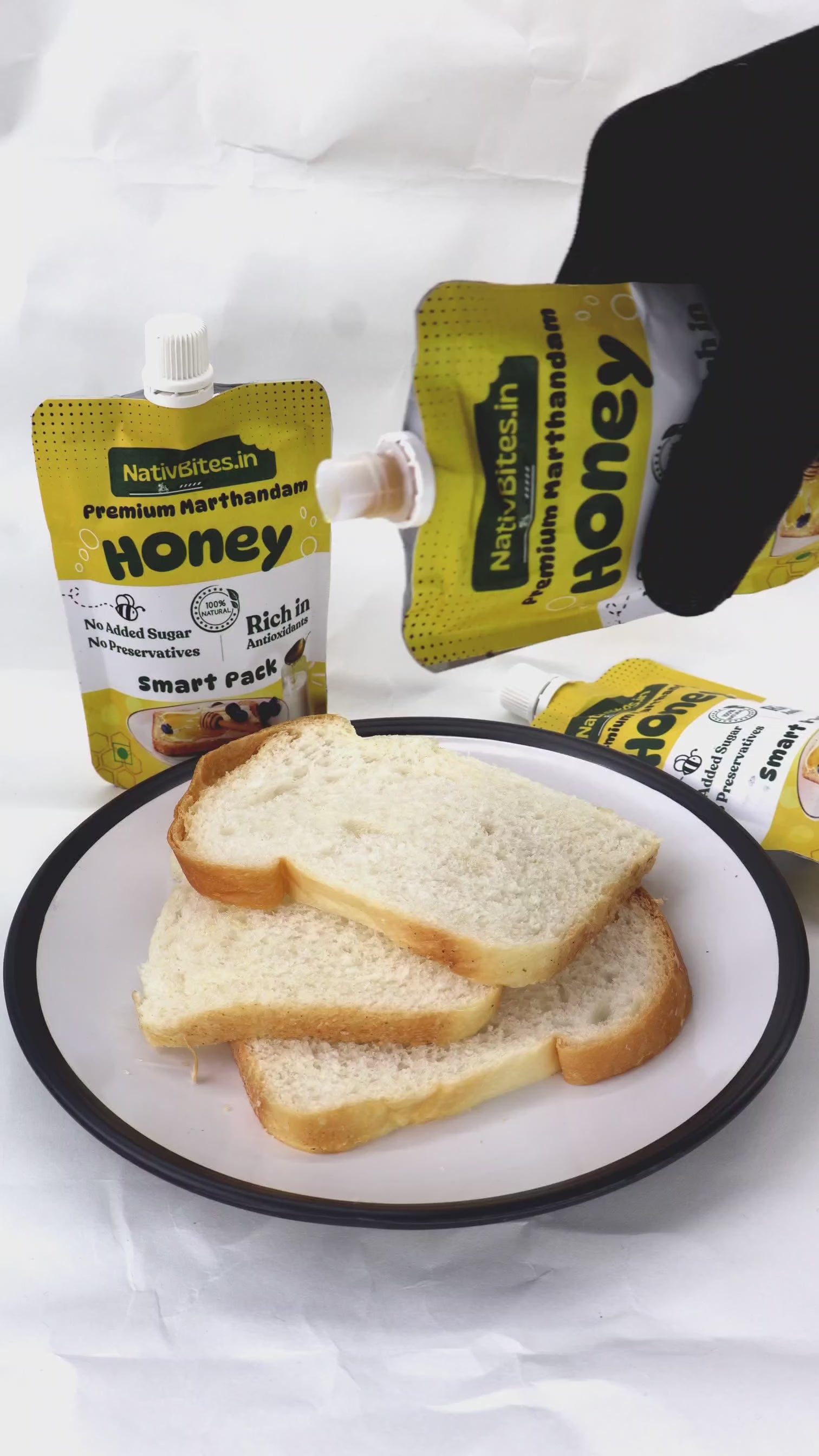 Premium Marthandam Honey Pouch-Smart Pack 160g*4 (640g)