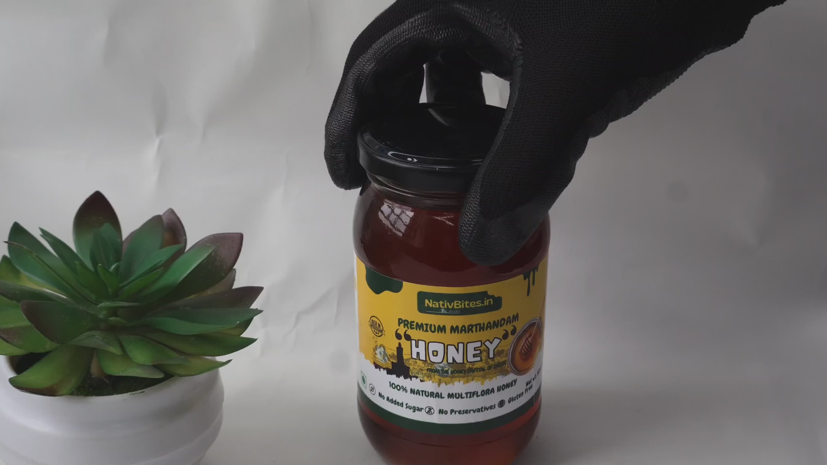 Premium Marthandam Honey 500g with Free Wooden Spoon