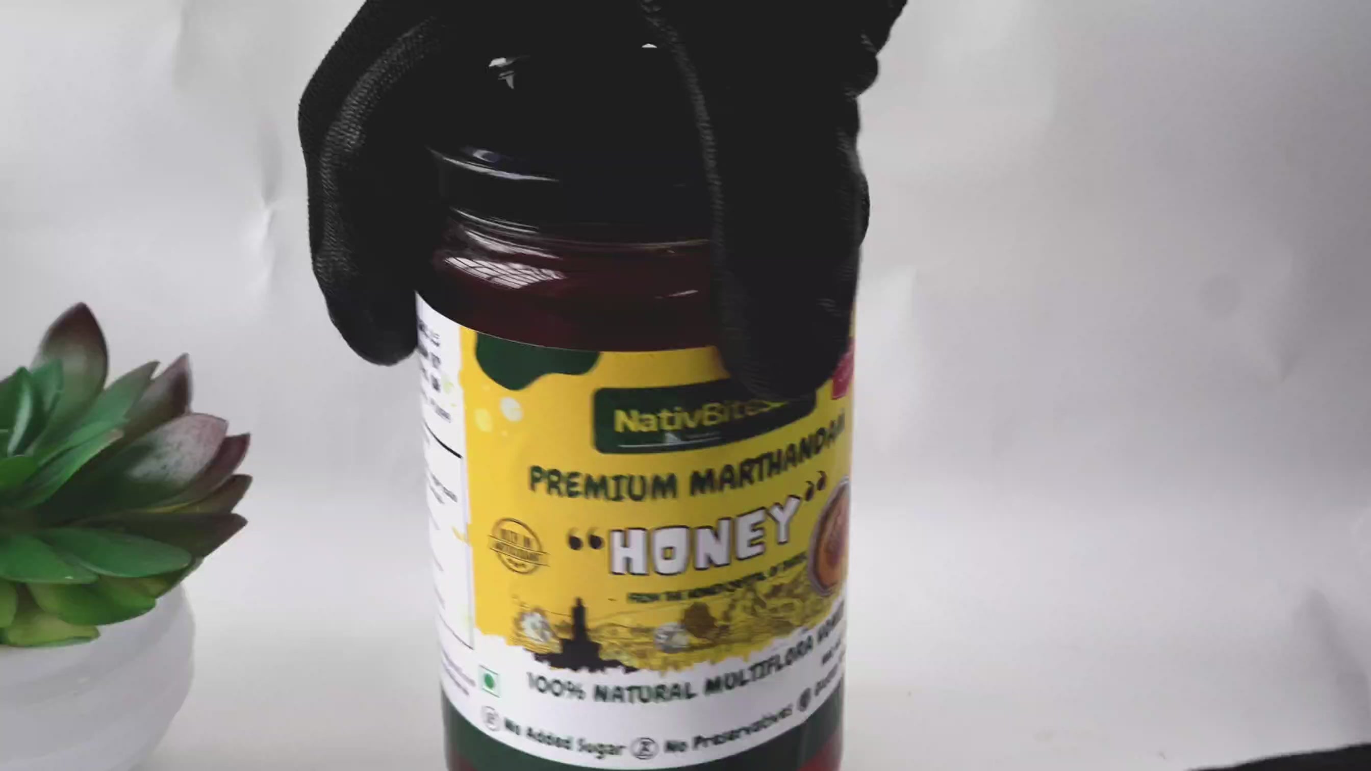 Premium Marthandam Honey 1kg with Free Wooden Spoon